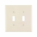 Leviton Leviton  Light Almond 2-Gang Oversized Toggle Switch Wall Plate R56-78109-T